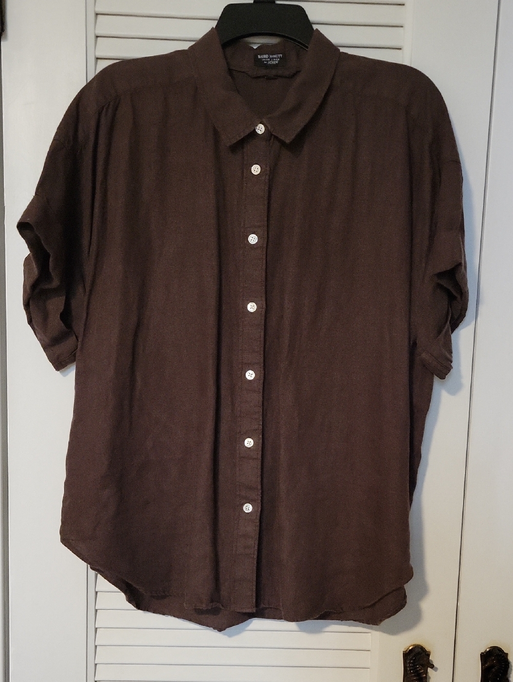 J. Crew Brown Short Sleeve Button-Down Shirt